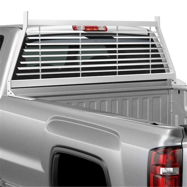 Rki Window Grille Steel Louvered Cab Rack Full Size for 2004 Plus F150, Super Duty, White RKIWG10 - main
