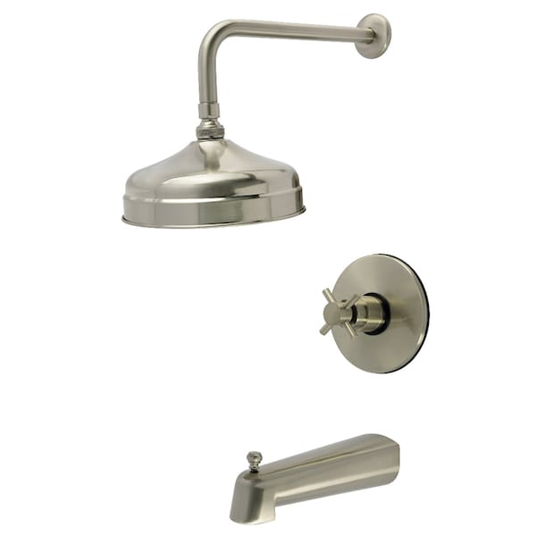 Kingston Brass Single-Handle Pressure Balanced Tub and Shower Faucet, Brushed Nickel KB6338DX - main