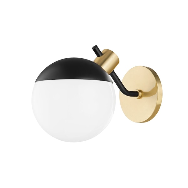 Mitzi Miranda 1 Light Wall Sconce 5.5 In. Aged Brass/Soft Black H573101-AGB/SBK - main