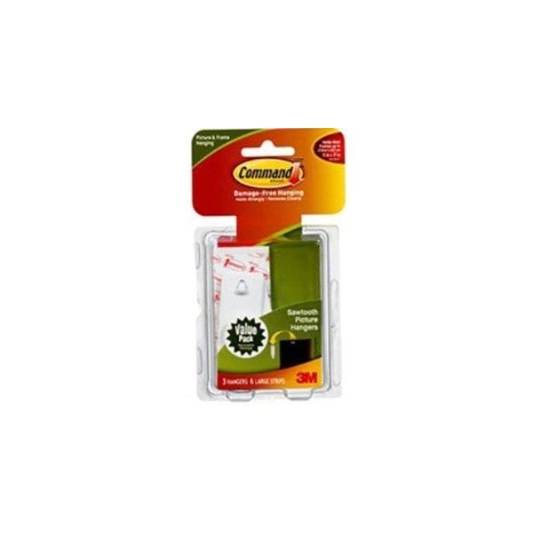 Command Sawtooth Hook, Plastic, 1/16 In, PK3 17042 - main