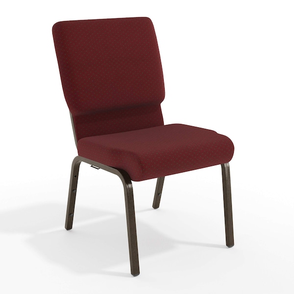 Flash Furniture Burgundy Fabric Church Chair, PK4 4-XU-CH-60096-BYXY56-GG - main