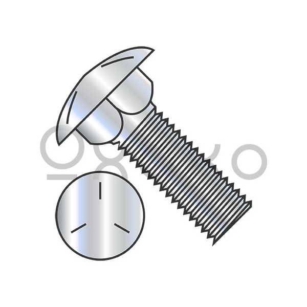 Oxoxo 1/4-20X8 Carriage Bolt Grade 5 Fully Threaded Zinc, 100PK 554111 - main