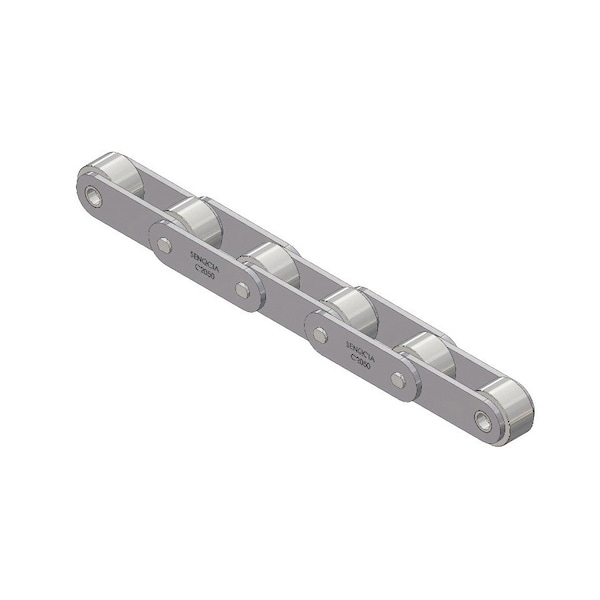 Senqcia Inspire Series SBR C2052R100 Conveyor Series Double Pitch Riv Lg, 100 ft OAL, 1.25P, .75 Dia x 3/8 W S-C2052R100 - main