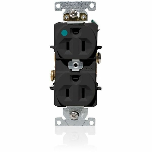 Leviton Dup HG 15A 125V Self-Gr Blk C8200-E - main