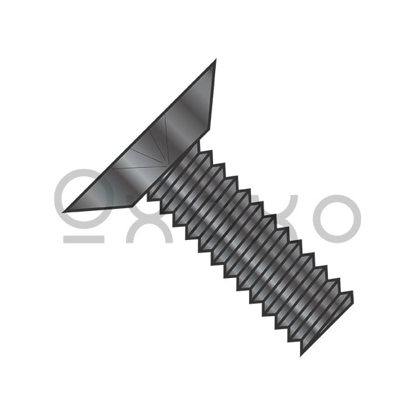Oxoxo 4-40X3/16 Phillips Flat Undercut Machine Screw Fully Threaded Black Oxide, 10000PK 269900 - main