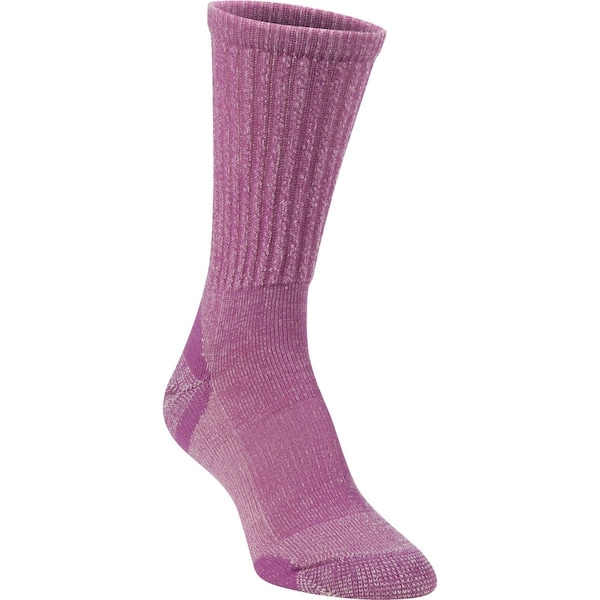 Hiwassee Trading Co Womens Medium Lavender Lightweight Hiking Crew Sock 73551 - main