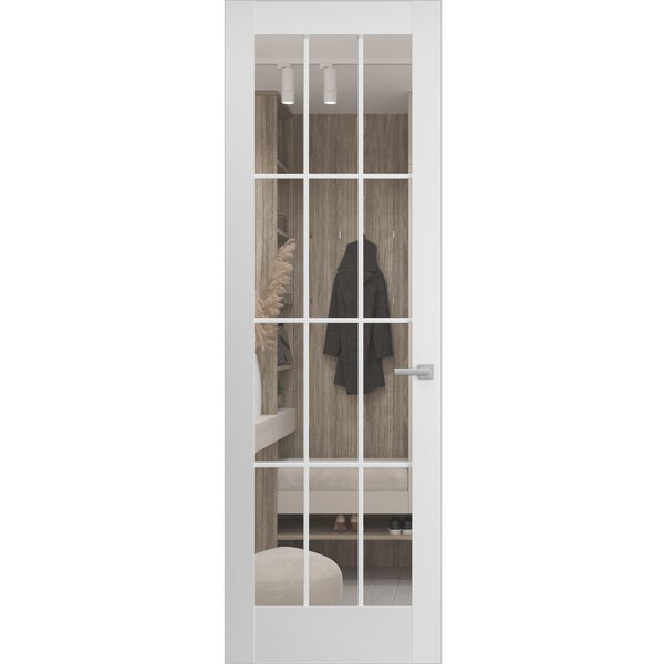 Sartodoors Hidden Door, Felicia 3355 White Silk Concealed Metal Frame 18 x 80 Left Inswing FELICIA3355MF-WS-18x80-LH-I - main