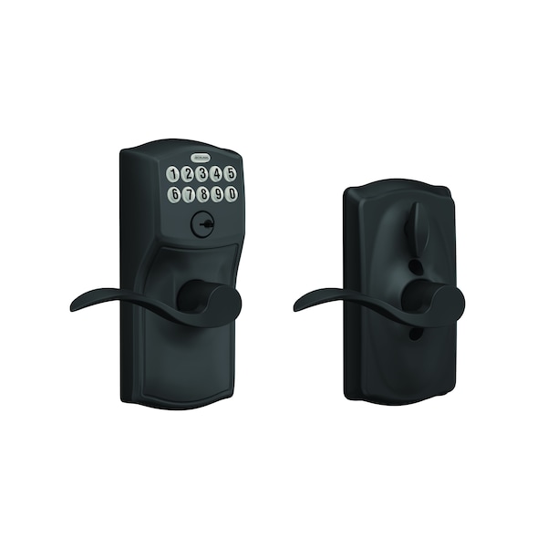 Schlage Residential Camelot with Accent Lever Entry Flex Lock Electronic Keypad with 16211 Latch and 10063 Strike FE595CAM622ACC - main