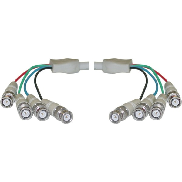 Cable Wholesale BNC x 4 Male to BNC x 4 Male Cable, Double-Shielded, 25 foot 10B1-06125 - main