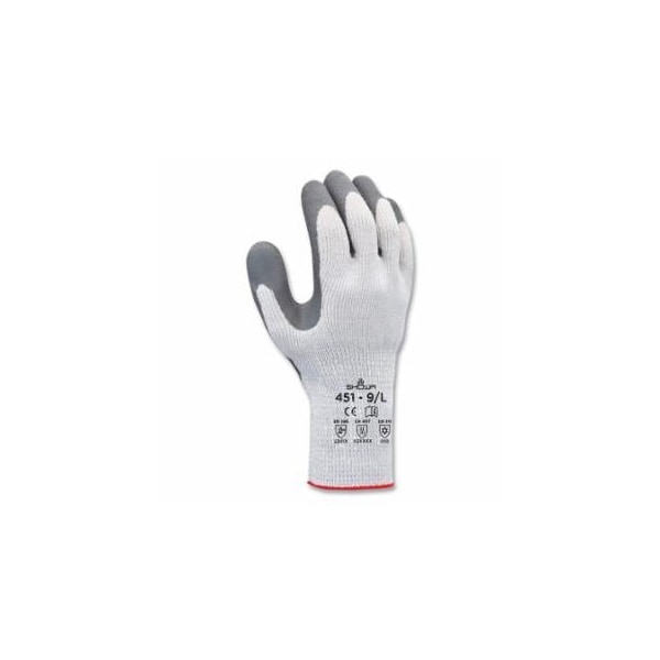 Showa 451 Thermal-Insulated Latex Coated Fingertips/Palm Gloves, Small, Gray 845-451S-07 - main