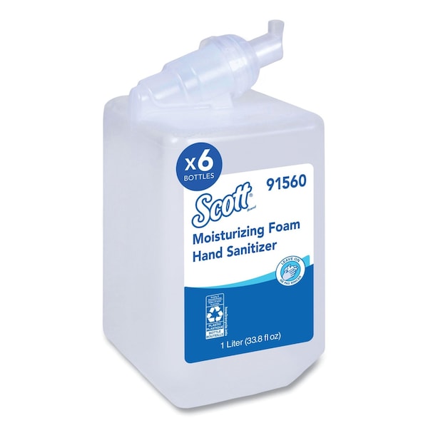 Scott Pro Moisturizing Foam Hand Sanitizer, 1000mL, Clear, PK6 91560 - main