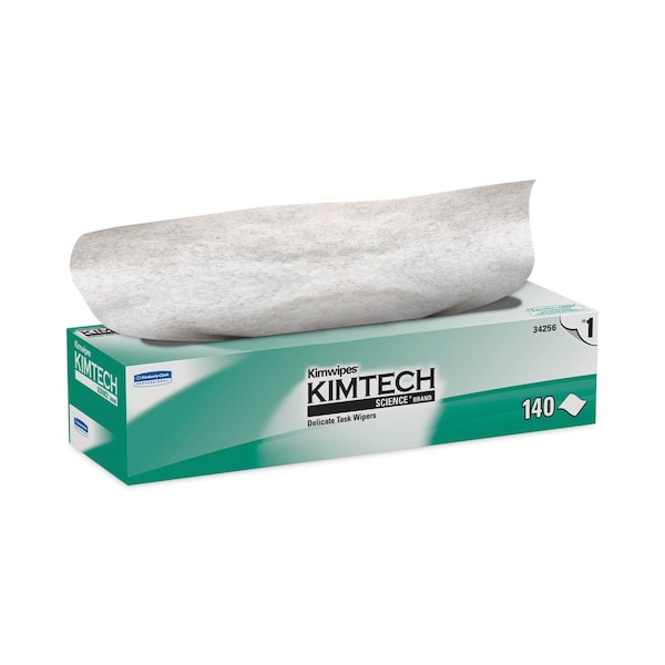 Kimtech Kimwipes Delicate Task Wipers, 1-Ply, 14 7/10 x 16 3/5, 140/Box, PK15 34256 - main