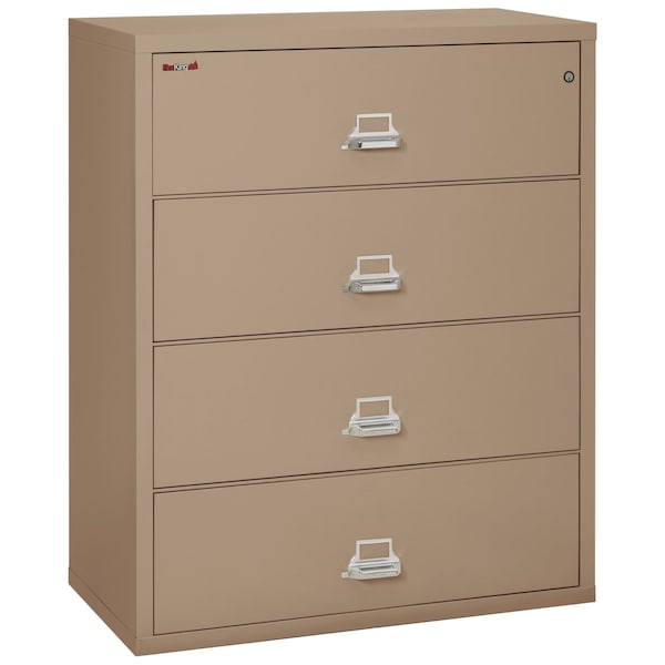 Fireking 4 Drawer, 1 Hr Fire & Impact Rated, 44" Wide Lateral Taupe 4-4422-CTA - main
