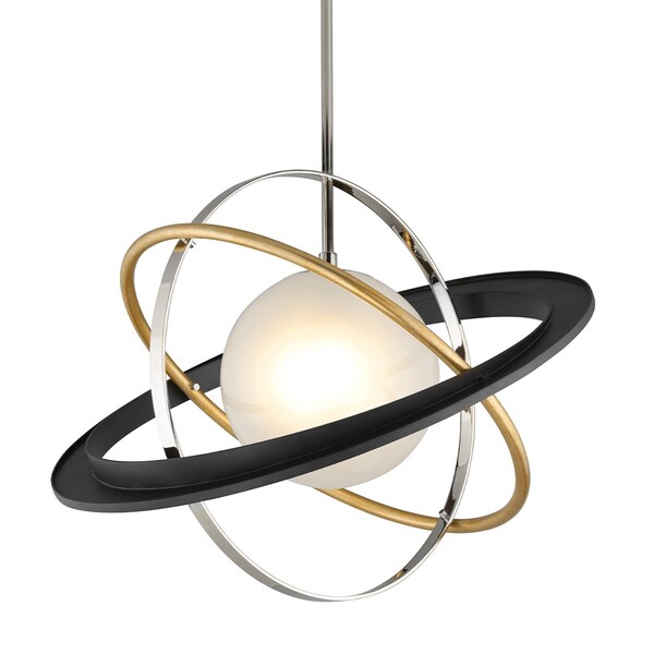 Troy Lighting Apogee 1 Light Chandelier 30 In. Bronze Gold Leaf And Stainless F5513-SFB/VGL/SS - main
