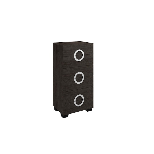 Homeroots 48" Refined Grey High Gloss Chest 329651 - main
