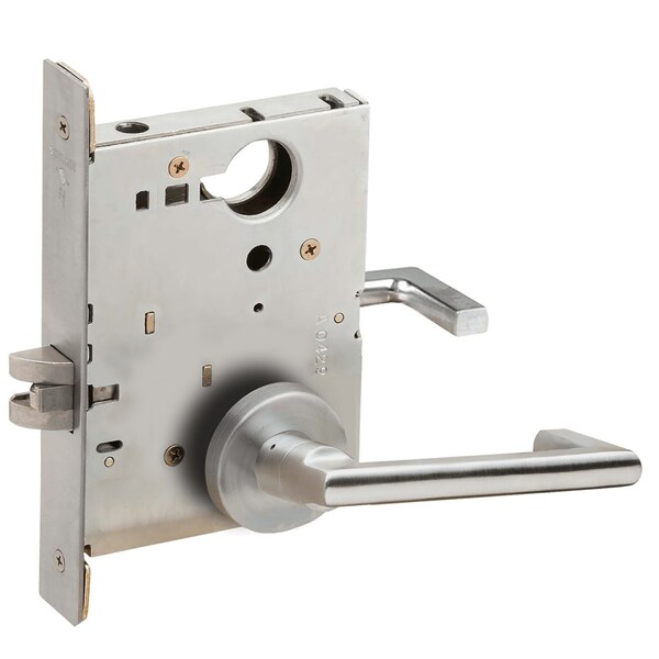 Schlage Grade 1 Passage Latch Mortise Lock, Longitude Lever, A Rose, Satin Chrome Finish, Field Reversible L9010 LONA 626 - main