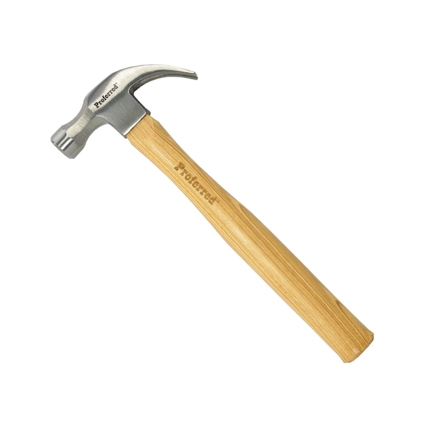 Proferred Curved Claw Hammer, 16 oz, Polished Face, Hickory Handle T49024 - main