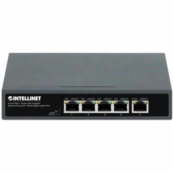 Intellinet Network Solutions 5-PORT POE+ SWITCH WITH 4 GIGABIT ETHERNET PORTS AND 1 RJ45 GIGABIT UPLINK PORT 562010 - main