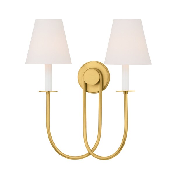 Hudson Valley Lighting Midtown 2 Light Wall Sconce in Aged Brass Finish 4082-AGB - main