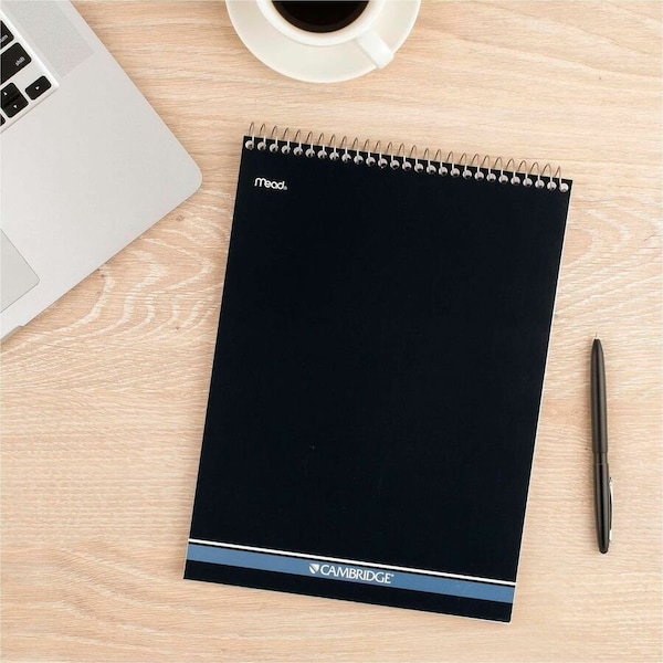 Mead Cambridge 8-7/8 x 11-3/4" Navy Wirebound Legal Pad 59882 - main