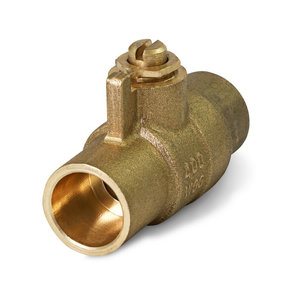 Everflow SWT Ball Valve with Screwdriver Slotted Handle, Brass 1/2" 620S012-NL - main