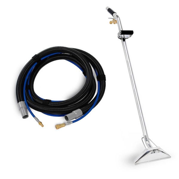 Edic 1034-11001FB Dual Jet, 12in S-Bend Wand & 2540AC-HP 25FT Vac/Sol Hose Assy for 500 PSI Units 2534ACK-500 - main
