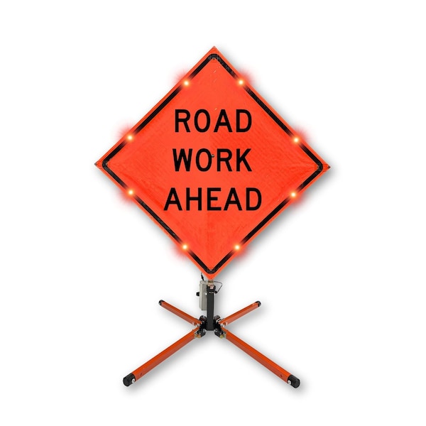 Stop-Lite W20-1 Road Work Ahead LED Roll-Up Sign RL-W20-1-3600H1 - main