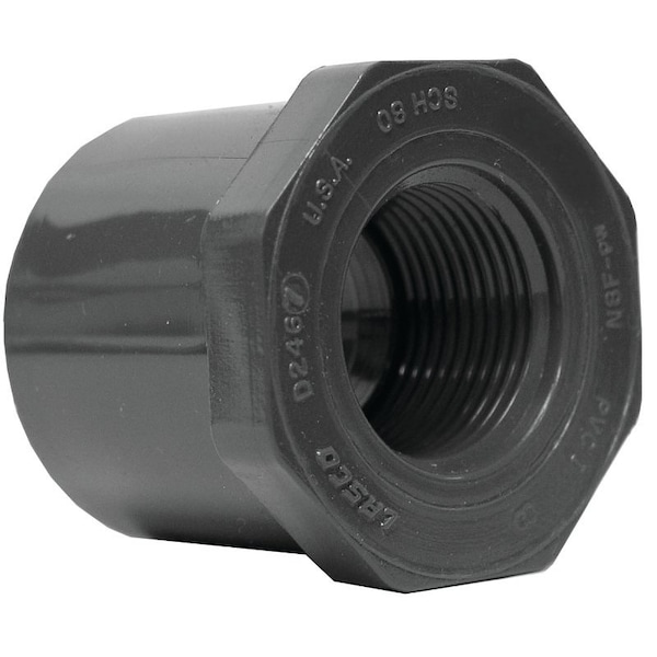 Genova LASCO 838101BC Reducing Bushing, 34 x 12 in, Spigot x Female, PVC, SCH 80 Schedule 838101-BC - main