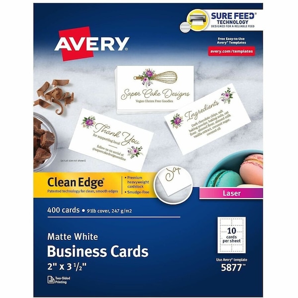 Avery Dennison CARD, CE BUSINESS 400, WHT 5877 - main