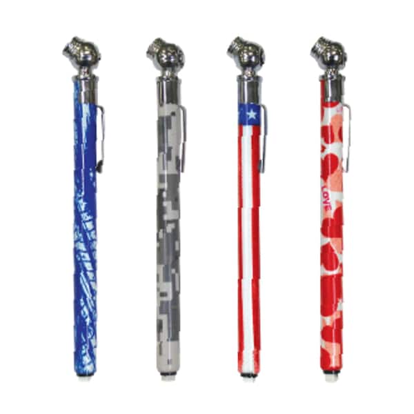 Tru-Flate TIRE GAUGE Stick Style Analog Display 10 To 50 PSI Chrome Plated With Four Valve Caps Carded Pa 17-509 - main