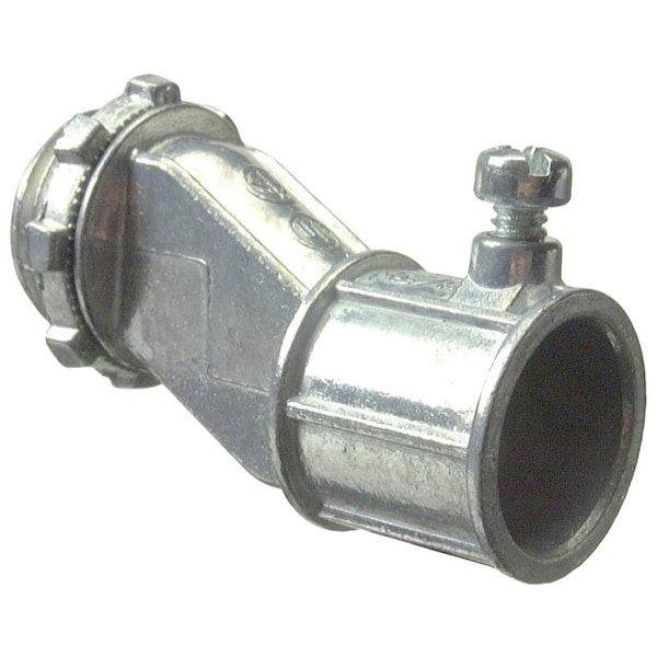 Halex EMT Connector, 1/2 in, Set Screw, Die Cast Zinc, Red 03705B - main