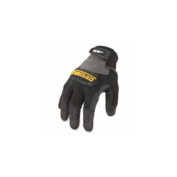 Ironclad Performance Wear Heavy Utility, Gloves, Synthetic Leather W/Duraclad Palm/TPR Knuckle/Nylon BOH, Medium, Black/Gray 424-HUG-03-M - main