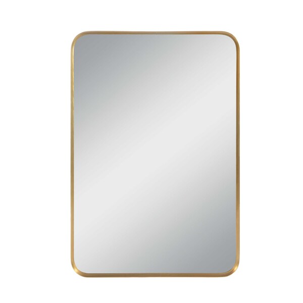 Homeroots 32" Gold Metal Framed Standing Mirror 564460 - main