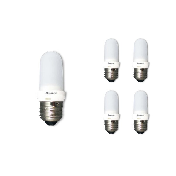 Bulbrite Mini 100w Equivalent T8 Medium Screw Base E26 in Frost Finish Dimmable 2900K Halogen Light Bulb, 5PK 861994 - main
