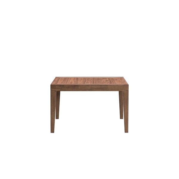 Homeroots 47" Walnut Wood Self-Storing Leaf Extendable Dining Table 631301 - main