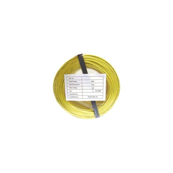 Cable Wholesale Security/Alarm Wire, Yellow, 22/2 (22AWG 2 Conductor), Solid, CMR / Inwall rated, Coil Pack, 10K4-02812CF - main