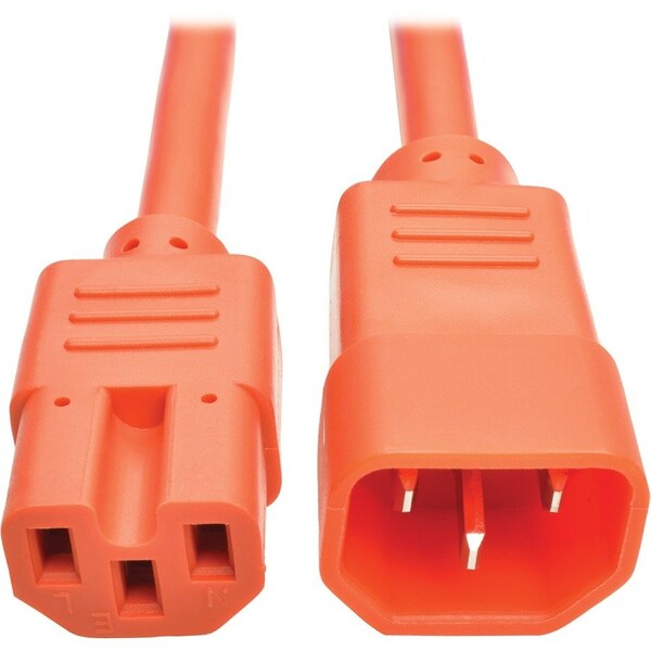 Eaton Tripp Lite Series Power Cord C14 to C15 - Heavy-Duty, 15A, 250V, 14 AWG, 6 ft. 1.83 m, Orange P018-006-AOR - main