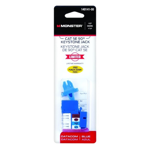 Monster Cable Just Hook It Up Cat-5E Keystone Jack 350 MHz 140141-00 - main