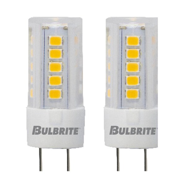 Bulbrite 40-Watt Equivalent Dimmable Clear T4 Wedge G4 LED Light Bulb, 3000K, 2PK 862142 - main