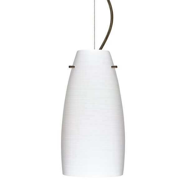 Besa Lighting Tao 10 Cord Pendant, Chalk, Bronze Finish, 1x9W LED 1KX-1512KR-LED-BR - main