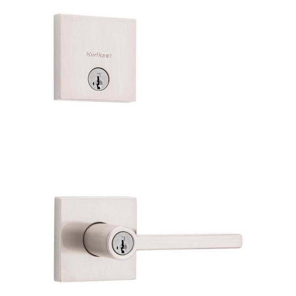 Kwikset Halifax Satin Nickel Zinc Lever and Single Cylinder Deadbolt 99910-067 - main