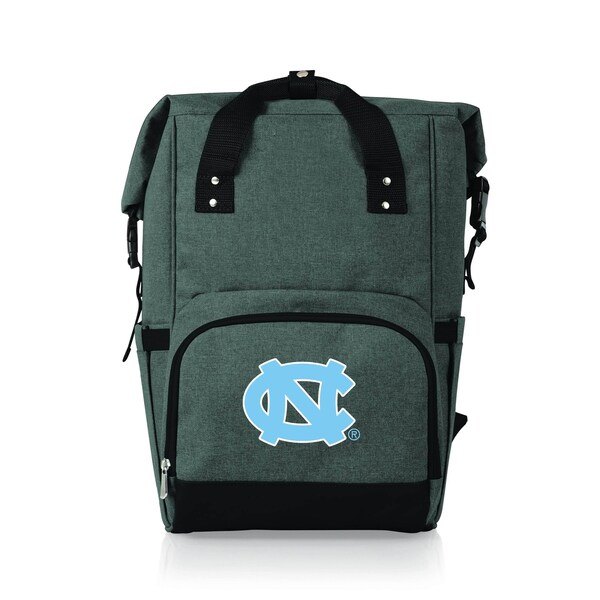 Picnic Time Family Of Brands NCAA North Carolina Tar Heels On The Go Roll-Top Backpack CoolerHeathered Gray 616-00-105-416-0 - main