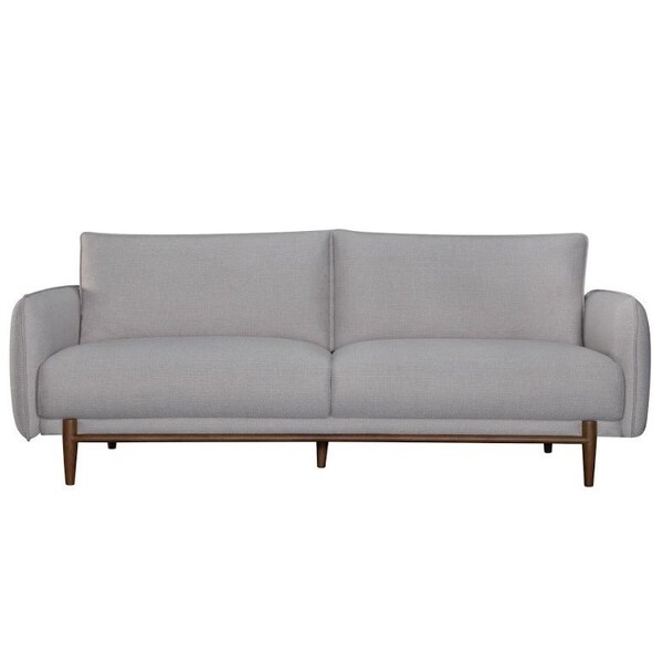 Homeroots 86" X 37" X 34" Oatmeal Polyester Sofa 374026 - main