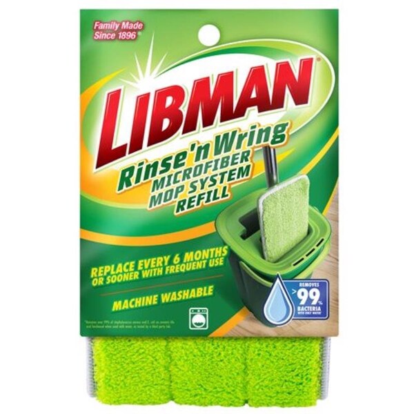 Libman Rinse N' Wring 13 in. Flat Microfiber Mop Refill 1676 - main