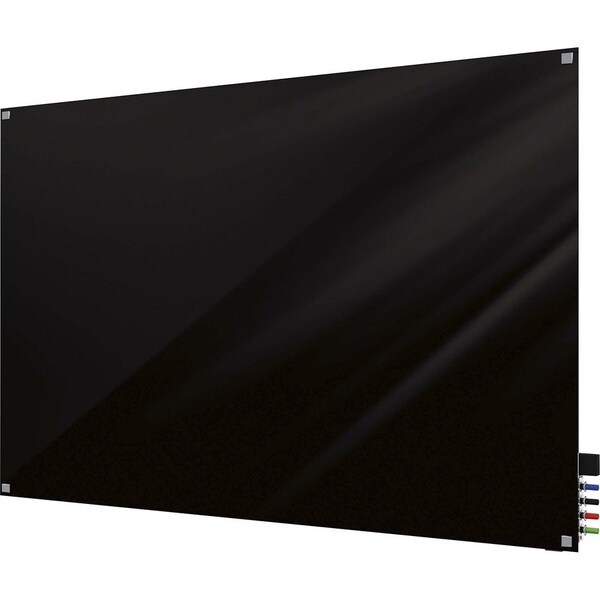 Ghent Dry Erase Board, Glass, 24 in, 36 in, No Frame Frame, Black, Gloss HMYSM23BK - main