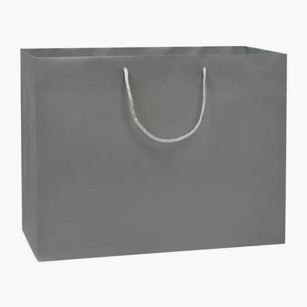 Nashville Wraps Gray Matte Gift Bags, Vogue 16x6x12, 100PK MTVBGY - main
