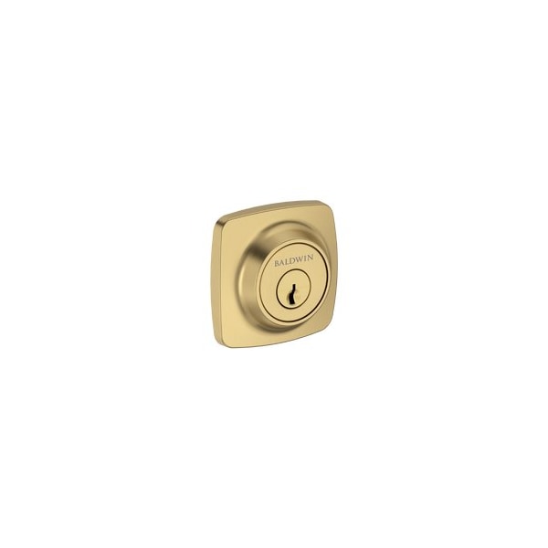 Baldwin Residential Deadbolts Single Cylinder Reversible Lifetime Satin Brass SCSSD044 - main