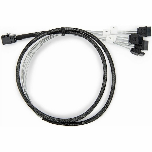 Rocstor PREMIUM 1M 3.2FT INTERNAL MINI SAS TO SATA CABLE - SFF-8643 TO 4X SATA - CONNE Y10C870-B1 - main
