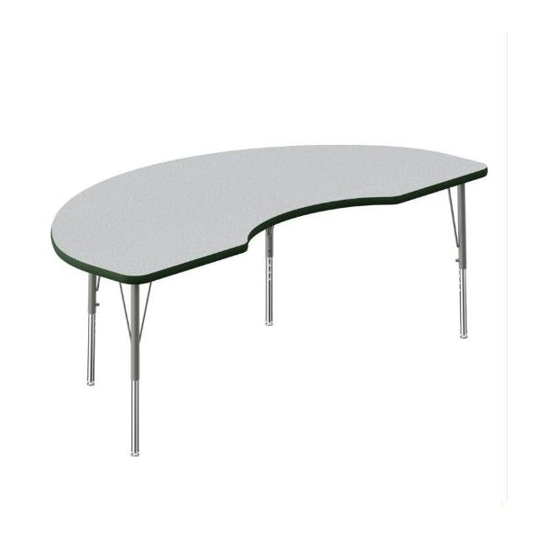 Correll Kidney TFL Activity Table, 72 in W, 36 in L, 19 in to 29 in H, Particleboard, Gray Granite A3672TF-KID-15-14-39 - main
