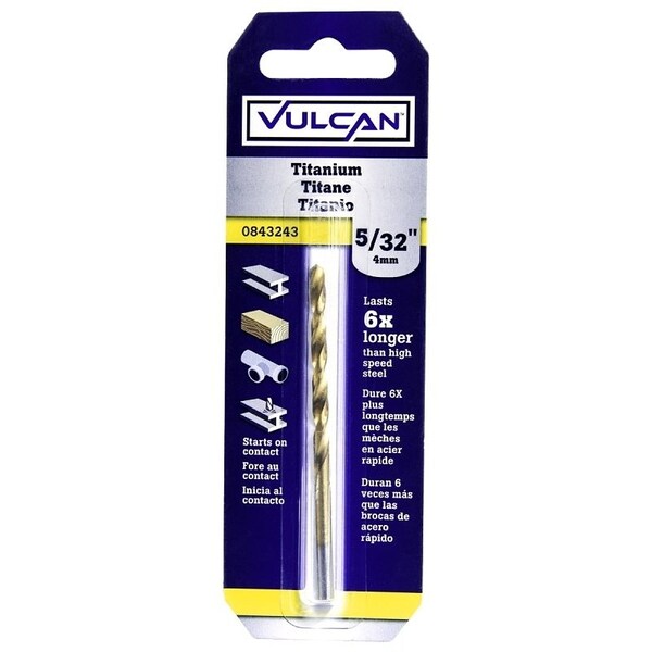 Vulcan Jobber Drill Bit, 5/32 in Dia, 3 in OAL, 3-Flat Shank 218731OR - main